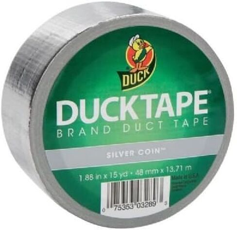 Duck Brand Metallic Duct Tape 283713, Single Roll, 1.88 Inches x 15 Yards, Chrome in Kuwait