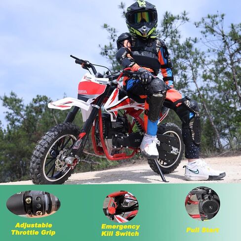 X-PRO Victor 40 Mini Dirt Bike, Gas Power 4 Stroke Dirt Bike! 40CC Pit Bike, Pull Start, 10" Wheels! (Pink) in Saudi Arabia