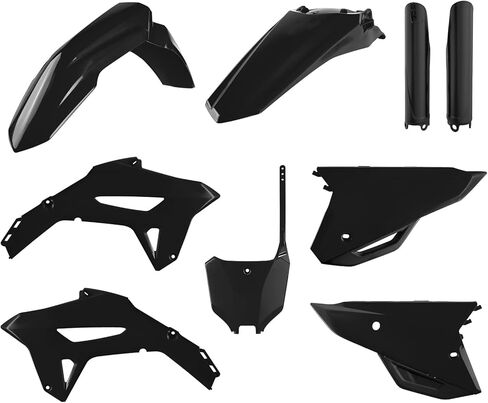 Polisport Motocross (MX) مجموعة بلاستيكية متماثلة لـ Honda CRF 250R (2022-2024) دراجة ترابية - جودة OEM ، دائمة ، مرنة ومثالية - أسود - أسود in Kuwait