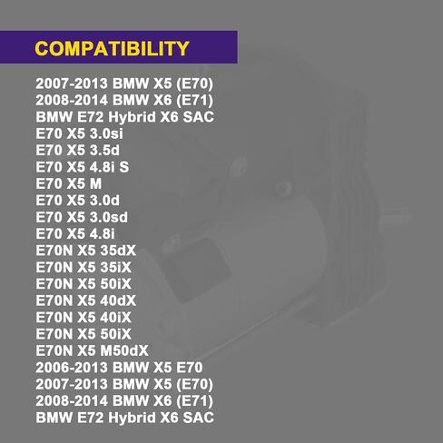 37206799419 ضاغط التعليق الهوائي متوافق مع BMW X5 E70 X6 E71 E72 2007-2014 استبدل 37206859714 3722675479 37206789938 37226785506 in Saudi Arabia