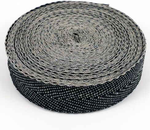 Long Twill Tape Roll - 1.5" Wide and 12 Yards Long - Designed for Rug Tufting and Edge Binding, Herringbone Poly Cotton Twill Tape (Beige,Gray) in Saudi Arabia