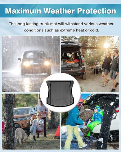 Mixsuper Custom Fit Cargo Liner for 2017-2023 Tesla Model 3, All Weather Trunk Mat Durable 3D Upgrade Anti-Slip Rear Trunk Liner Cargo Mat Black in Saudi Arabia