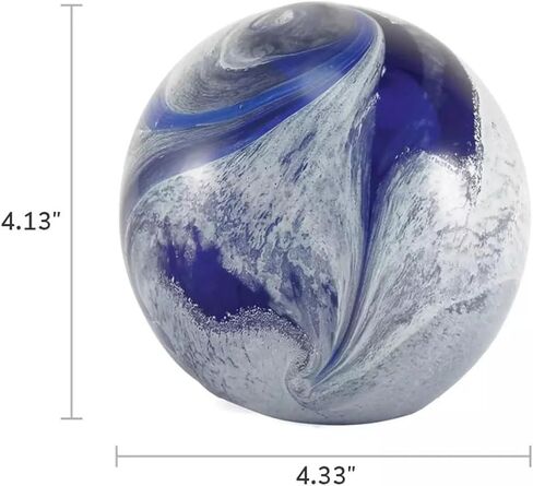 OneWorld Memorials Blue Glass Marble Romirl Ashes remsake remsake - فريدة من نوعها وفنية صغيرة in Kuwait