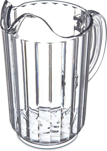 منتجات Carlisle FoodService Products Versapour Clear Pitcher طويل القامة، إبريق بلاستيكي للمطاعم والمطاعم والمطابخ والبلاستيك، 60 أونصة، شفاف in Saudi Arabia