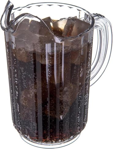 منتجات Carlisle FoodService Products Versapour Clear Pitcher طويل القامة، إبريق بلاستيكي للمطاعم والمطاعم والمطابخ والبلاستيك، 60 أونصة، شفاف in Saudi Arabia