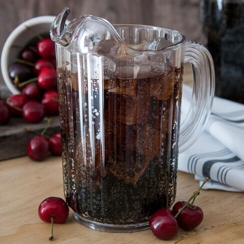 منتجات Carlisle FoodService Products Versapour Clear Pitcher طويل القامة، إبريق بلاستيكي للمطاعم والمطاعم والمطابخ والبلاستيك، 60 أونصة، شفاف in Saudi Arabia