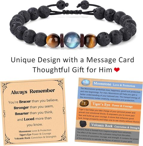 أساور Joycuff للرجال المراهقين الهدايا الأفكار في سن المراهقة التخرج هدية له الهيماتيت 10 12 16 18 سنة 1 عيد ميلاد 8 ابن حفيد عيد الميلاد يوم التخزين الاشياء in Kuwait