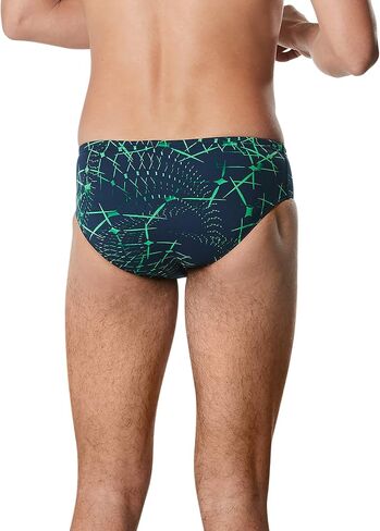 Speedo Men's Standard Swimsuit Brief Endurance+ Printed Team Colors, Solar Blue, 36 in Saudi Arabia