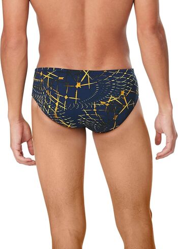 Speedo Men's Standard Swimsuit Brief Endurance+ Printed Team Colors, Solar Blue, 36 in Saudi Arabia
