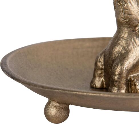 NIKKY HOME Vintage Gold Ring Holder Jewelry Dish, Good Luck Elephant Trinket Display Decorative Metal Tray Bowl Classy Birthday Christmas Gifts for Women in Kuwait