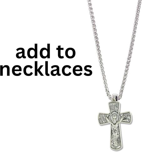 Needzo Silver Tone Crucifix Charm, Catholic Cross Pendant, Jewelry Gifts, 2 Inches in Saudi Arabia