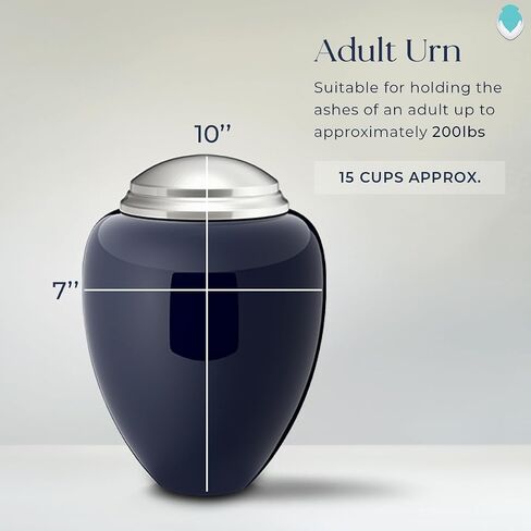 Geturns Tribute Adult Personalized Picture Cremation Urns for Human Ashes I Large Photo Blue Funeral Urn for Men and Women with Double Side Engraving I 200 lbs in Saudi Arabia