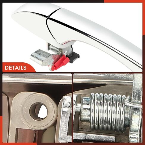 A-Premium Rear Driver Side Exterior Door Handle Compatible with Chrysler 300 2005-2010 & Dodge Magnum 2005-2008, Chrome, Replace# 5065801AE, 5065801AG in Saudi Arabia