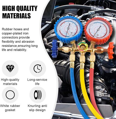 59 "R134A خراطيم شحن التبريد ، 1/4 SAE Thread HVAC أنبوب المبرد ، 600 رطل/بوصة مربعة ضغط عمل لمكيف الهواء المنزل الصيانة (الأصفر) in Saudi Arabia