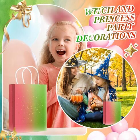 Kolldenn 24 Pcs Wildflower Welcome Bags for Wedding Hotel Guests White Paper Floral Gift Bags with Handles for Bridal Baby Shower Birthday Party Favor, 8.3'' x 5.9'' x 3.1'' in Saudi Arabia