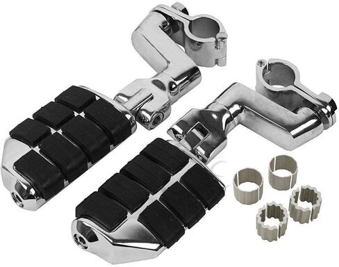 TCMT 1" 7/8" Engine Guard Highway Foot Pegs Fits For Honda(Goldwing), Yamaha, Suzuki, Harley-DavidsonW/ 1" or 7/8" Engine Guard in Saudi Arabia