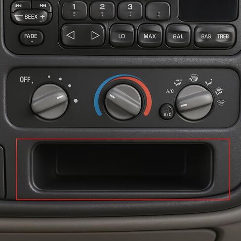 Radio Car Stereo Dash Storage Cubby Kit Compatible with 1995 1996 1997 1998 1999 2000 2001 2002 2003 2004 2005 GMC Chevy Pickup Truck in Saudi Arabia