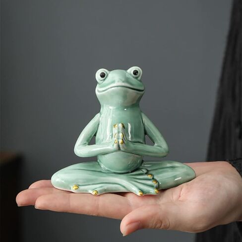 OWMELL CERAMIC ZEN FROG DECOR in Kuwait