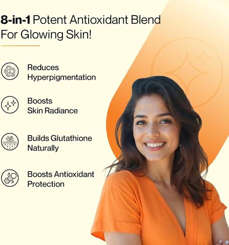 SETU Skin Renew, Glutathione with Vitamin C, Gluta Fizz, Supports Detoxification, Sugar-Free, Orange Flavour, 30 Effervescent Tablets in Saudi Arabia