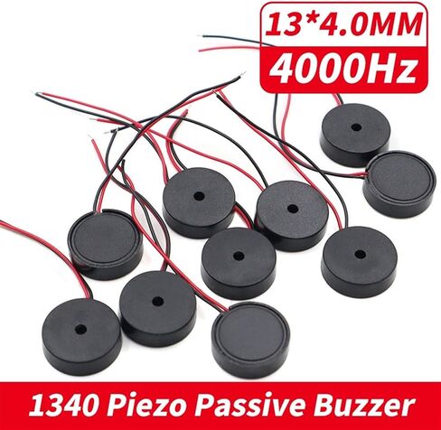 10pcs 1340 4000Hz طنانة سلبية مع مكبر صوت كهروضوئي سلكي 13 مم 13 * 4.0mm 13x4mm 30v استهلاك الطاقة الإلكترونية DIY in Saudi Arabia