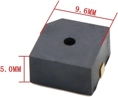 1PCS SMD Buzzer 9650 DC3V 5V Dimension 9.6x9.6x5mm طاقة حلقة البيئة حماية الجرس المنبه (DC3V) in Saudi Arabia