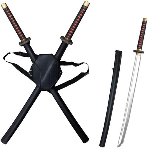 40" Twin Ninja Samurai Sword Set w/Over The Back Harness in Saudi Arabia