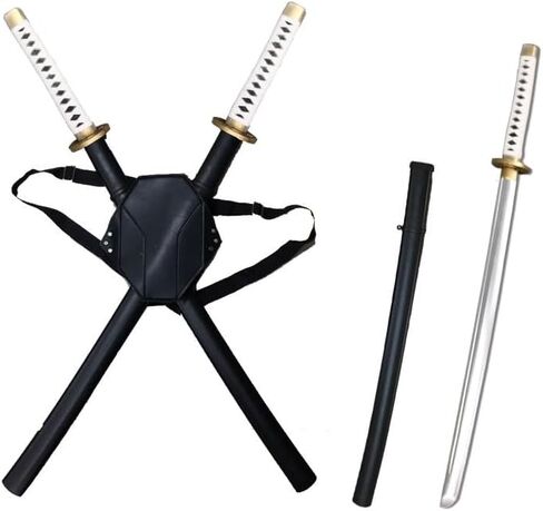 40" Twin Ninja Samurai Sword Set w/Over The Back Harness in Saudi Arabia