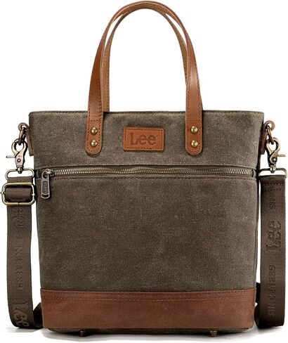 Montana West X Lee Canvas Canvas Bag for Women Exgine Vintage Crossbody Bag للعمل مع مقبض جلدي in Saudi Arabia