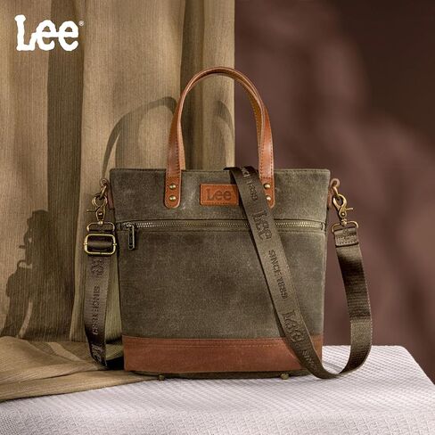 Montana West X Lee Canvas Canvas Bag for Women Exgine Vintage Crossbody Bag للعمل مع مقبض جلدي in Saudi Arabia