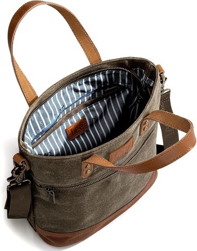 Montana West X Lee Canvas Canvas Bag for Women Exgine Vintage Crossbody Bag للعمل مع مقبض جلدي in Saudi Arabia