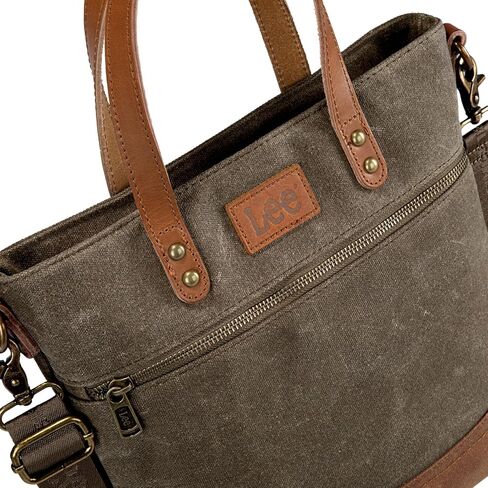 Montana West X Lee Canvas Canvas Bag for Women Exgine Vintage Crossbody Bag للعمل مع مقبض جلدي in Saudi Arabia