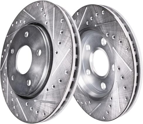 Detroit Axle - مجموعة الفرامل الخلفية لدودج ماجنوم تشالنجر تشارجر كرايسلر 300 بديل حفر وقطر محفورات الدوارات: 12.6 بوصة دوار in Kuwait