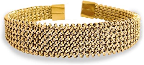 A&H Zier Women's 18K Gold Bangles Set | Hypoallergenic Stainless Steel Bracelets | Gift Box Included in Kuwait