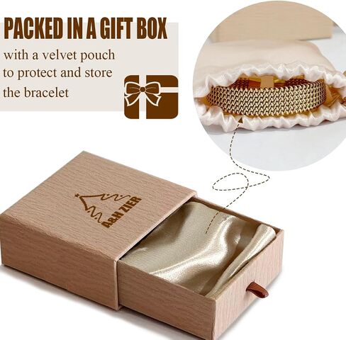A&H Zier Women's 18K Gold Bangles Set | Hypoallergenic Stainless Steel Bracelets | Gift Box Included in Kuwait