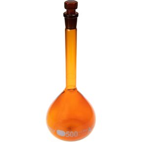 ALWSCI 1000 ML Volumetric Measuring Flask Set NS19/26 Glass Stopper, Graduated, ASTM Class A Borosilicate Glass 3.3 for Laboratory, 2PCS in Kuwait