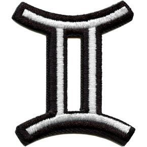 Gemini Astrological Zodiac Symbol Patch Horoscope Twins Sign Embroidered Iron On in Kuwait