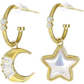 Gold Earrings for Women, 14K Gold Plated Statement Dangle Drop Earrings Stud Hypoallergenic Fashion Jewelry Gift in Saudi Arabia