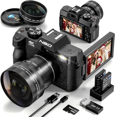 كاميرات رقمية للتصوير الفوتوغرافي بدقة 13 ميجابكسل للتصوير أثناء السفر ومدونات الفيديو على اليوتيوب مع تكبير رقمي، تتضمن بطاقة SD سعة 32 جيجابايت وعدسة ماكرو واسعة الزاوية -S100-pk in Kuwait