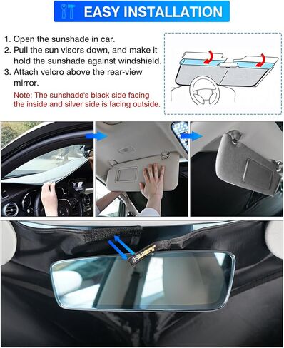 KUST Windshield Sun Shade for Lexus RC Coupe 2015-2019 Window Sunshade Sun Visor Protector Foldable Blocks UV Rays Keep Your Car Cooler in Saudi Arabia