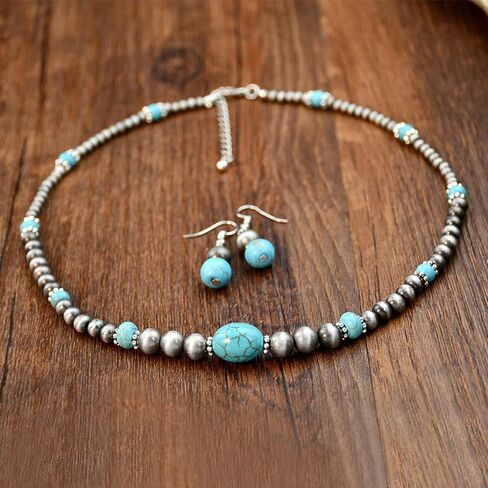 Roe Dolph Turquoise Netclace Netclace Fricquoise المجوهرات للنساء ملابس رعاة البقر الغربية in Kuwait