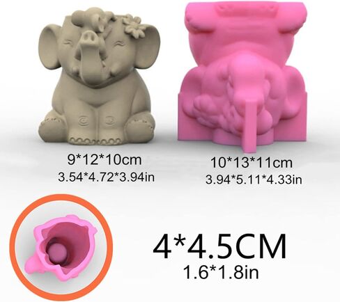 3D Fox Vase Silicone Concrete Planter Moulds,Silicone Flower Pot Molds,Handmade Resin Craft Clay Cement Pot Molds in Kuwait