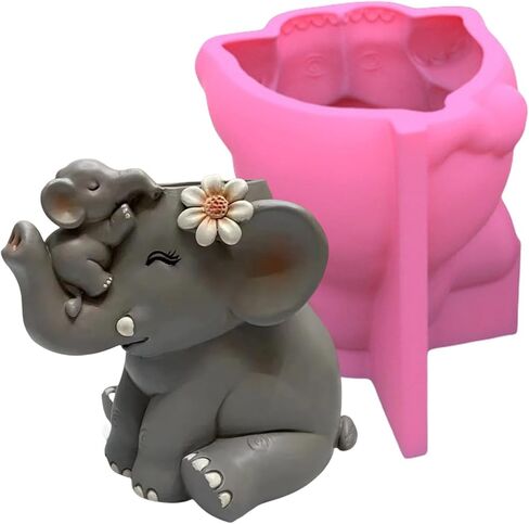 3D Fox Vase Silicone Concrete Planter Moulds,Silicone Flower Pot Molds,Handmade Resin Craft Clay Cement Pot Molds in Kuwait