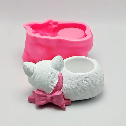 3D Fox Vase Silicone Concrete Planter Moulds,Silicone Flower Pot Molds,Handmade Resin Craft Clay Cement Pot Molds in Kuwait