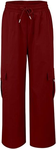 Women Cargo Hiking Pants Baggy Wide Leg Pant Straight Trouser Workout Athletic Joggers Lightweight Travel Streetwear in Kuwait