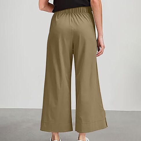 Womens High Waist Wide Leg Pants Baggy Casual Trendy Work Pant with Pocket Business Casual Office Work Palazzo Pants in Saudi Arabia