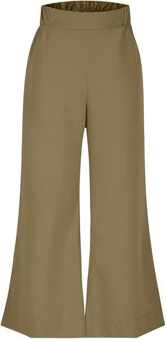 Womens High Waist Wide Leg Pants Baggy Casual Trendy Work Pant with Pocket Business Casual Office Work Palazzo Pants in Saudi Arabia