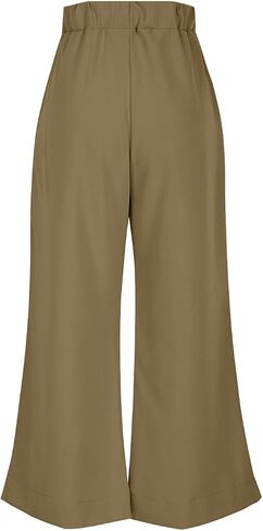 Womens High Waist Wide Leg Pants Baggy Casual Trendy Work Pant with Pocket Business Casual Office Work Palazzo Pants in Saudi Arabia
