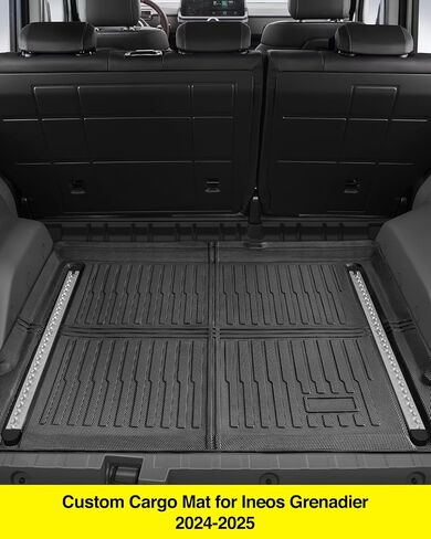 MrEvcars® Car Cargo Mat for Ineos Grenadier 2024 2025, All Weather TPE Rubber Trunk Liner for Grenadier Interior Truck Car Accessories, Black Cargo Liner Automotive Floor Mats for Behind 2nd Row in Kuwait