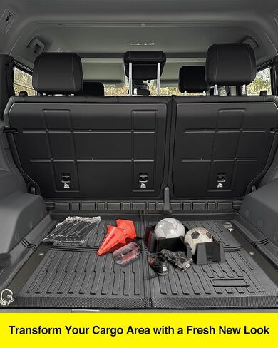 MrEvcars® Car Cargo Mat for Ineos Grenadier 2024 2025, All Weather TPE Rubber Trunk Liner for Grenadier Interior Truck Car Accessories, Black Cargo Liner Automotive Floor Mats for Behind 2nd Row in Kuwait