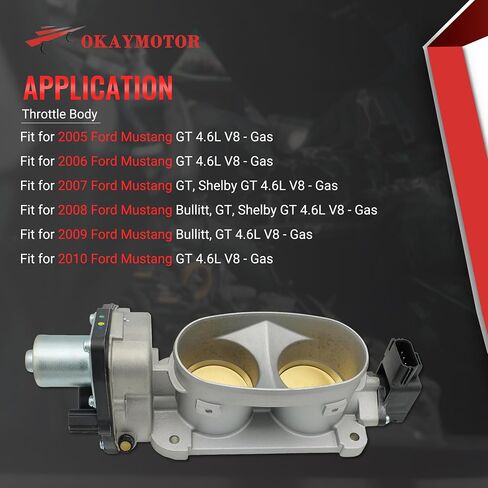 9R3Z9E926A Throttle Body Assembly لعام 2005 2006 2007 2009 2009 2010 فورد موستانج 4.6L V8 7R3Z9E926AA 9R3Z9E926B 9R3E9F991CB - الألومنيوم in Saudi Arabia